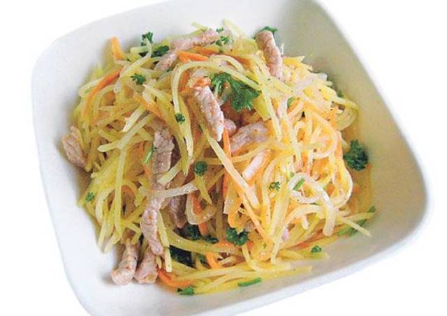 Картошка с мясом по-корейски