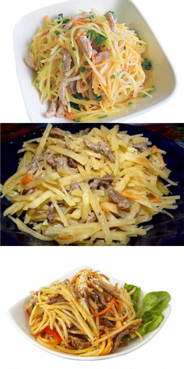 Картошка с мясом по-корейски Картошка с мясом по-корейски