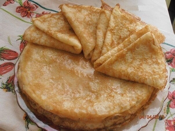 Блинчики с сахаром и маслом